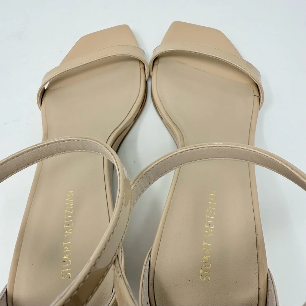 New Stuart Weitzman Nudistcurve 50 Wedge Sandal Nude Sz US 6.5 - Picture 11 of 13